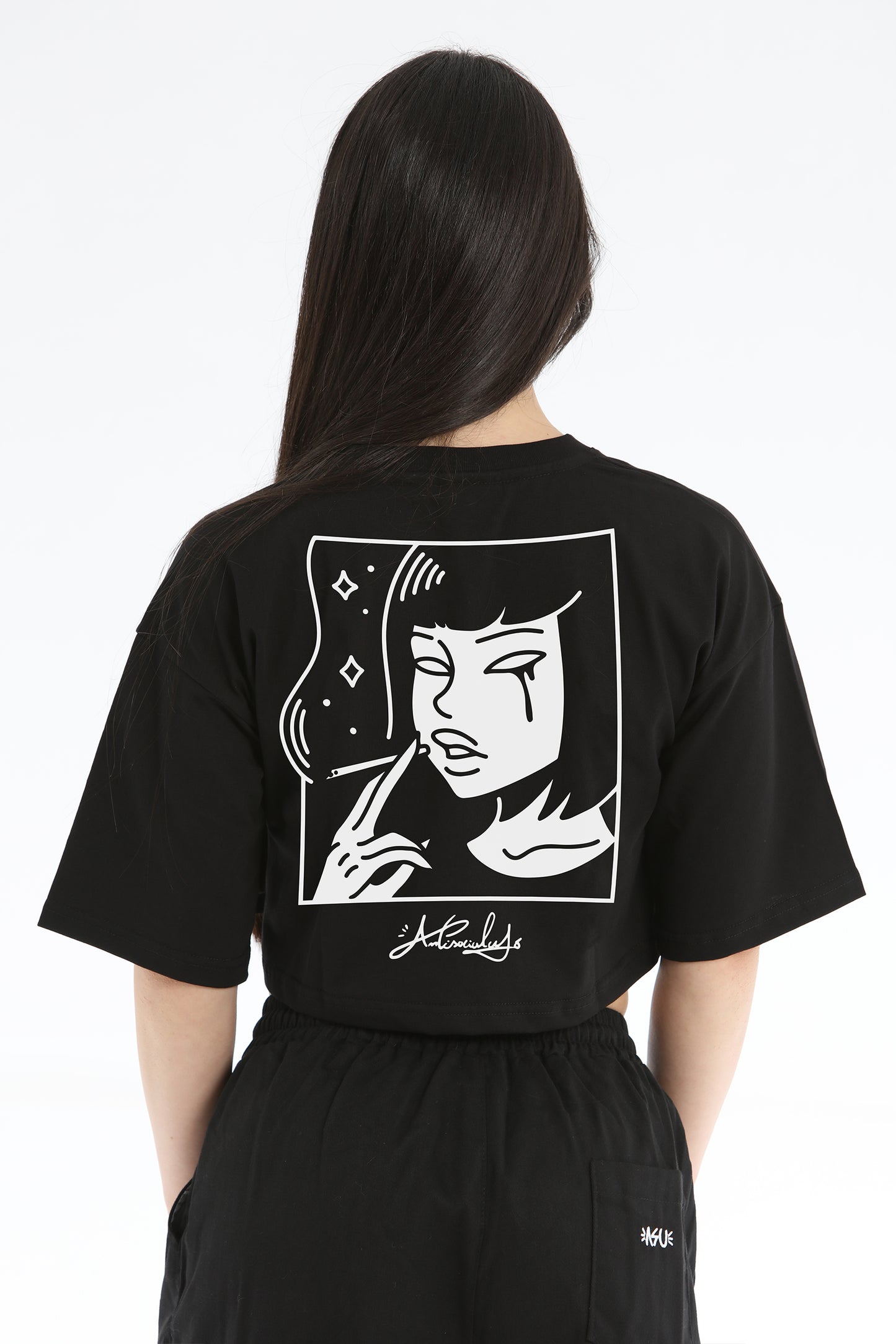 CROP TOP LILY VINTAGE BLACK