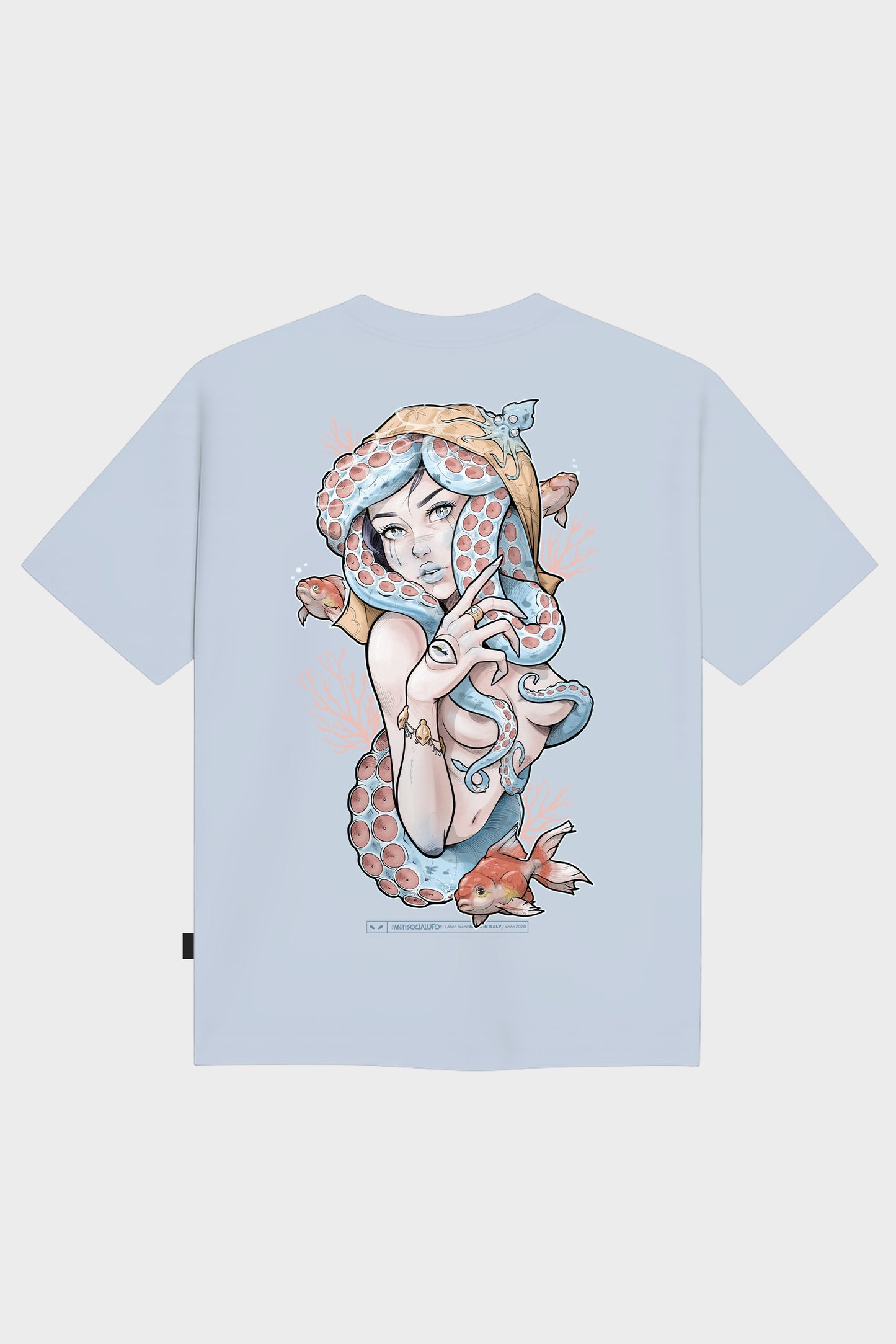 SEA QUEEN OVERSIZE CELESTE T-SHIRT