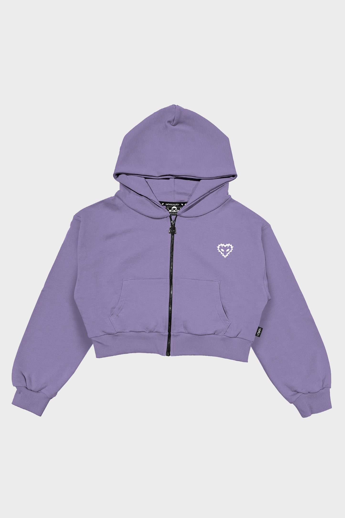 CROP HOODIE ROSE LILLA