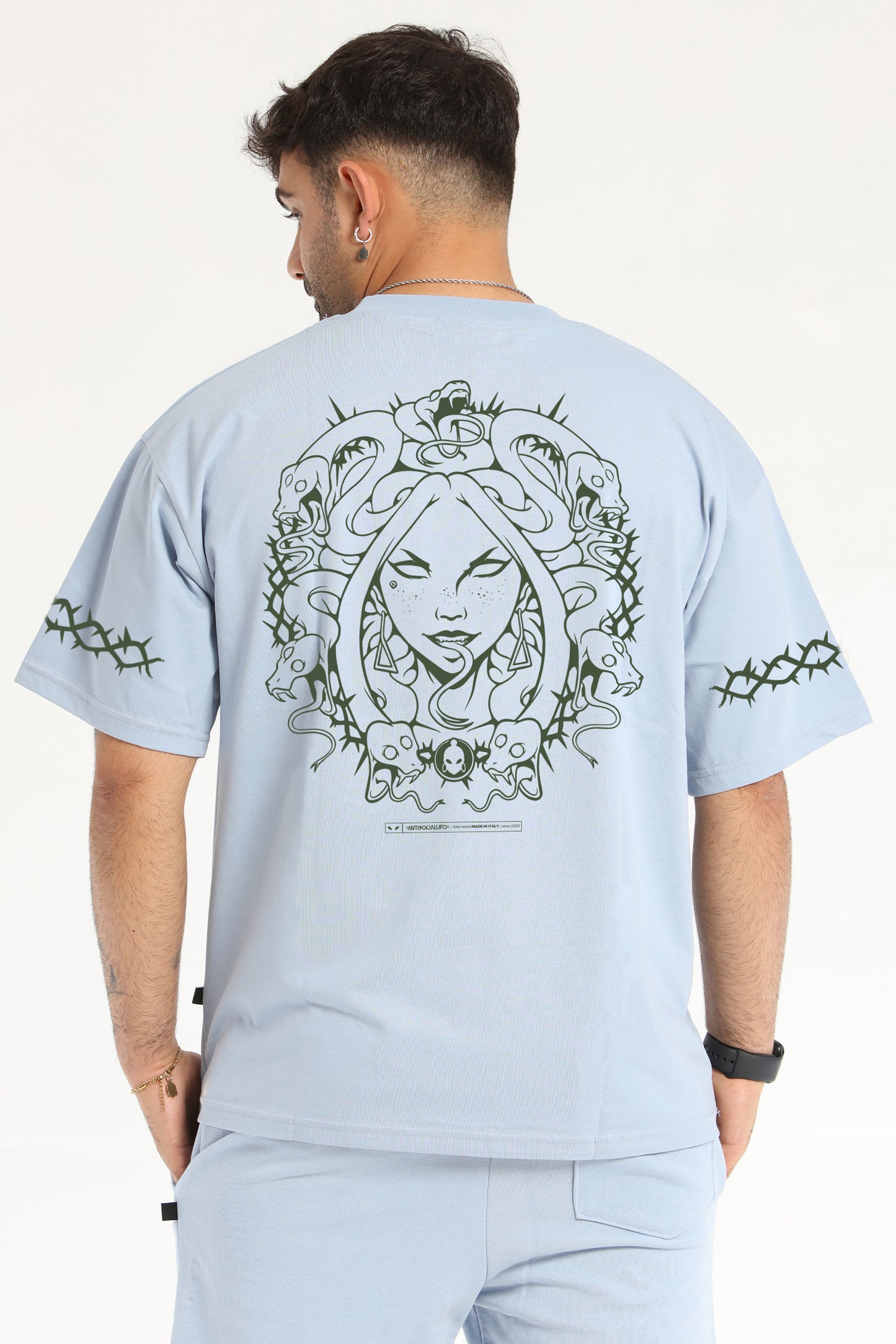 MEDUSA OVERSIZE CELESTE T-SHIRT