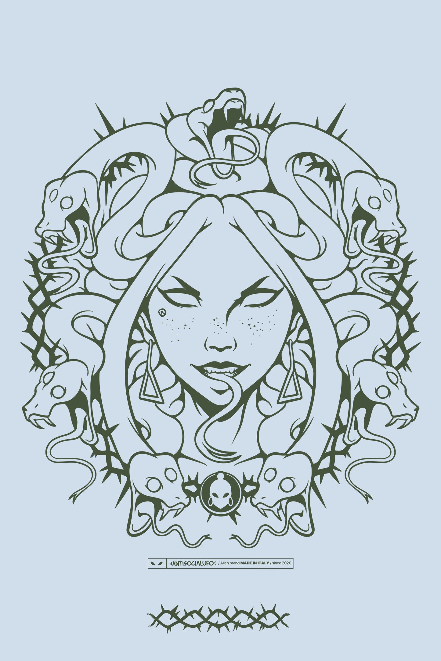 MEDUSA OVERSIZE CELESTE T-SHIRT