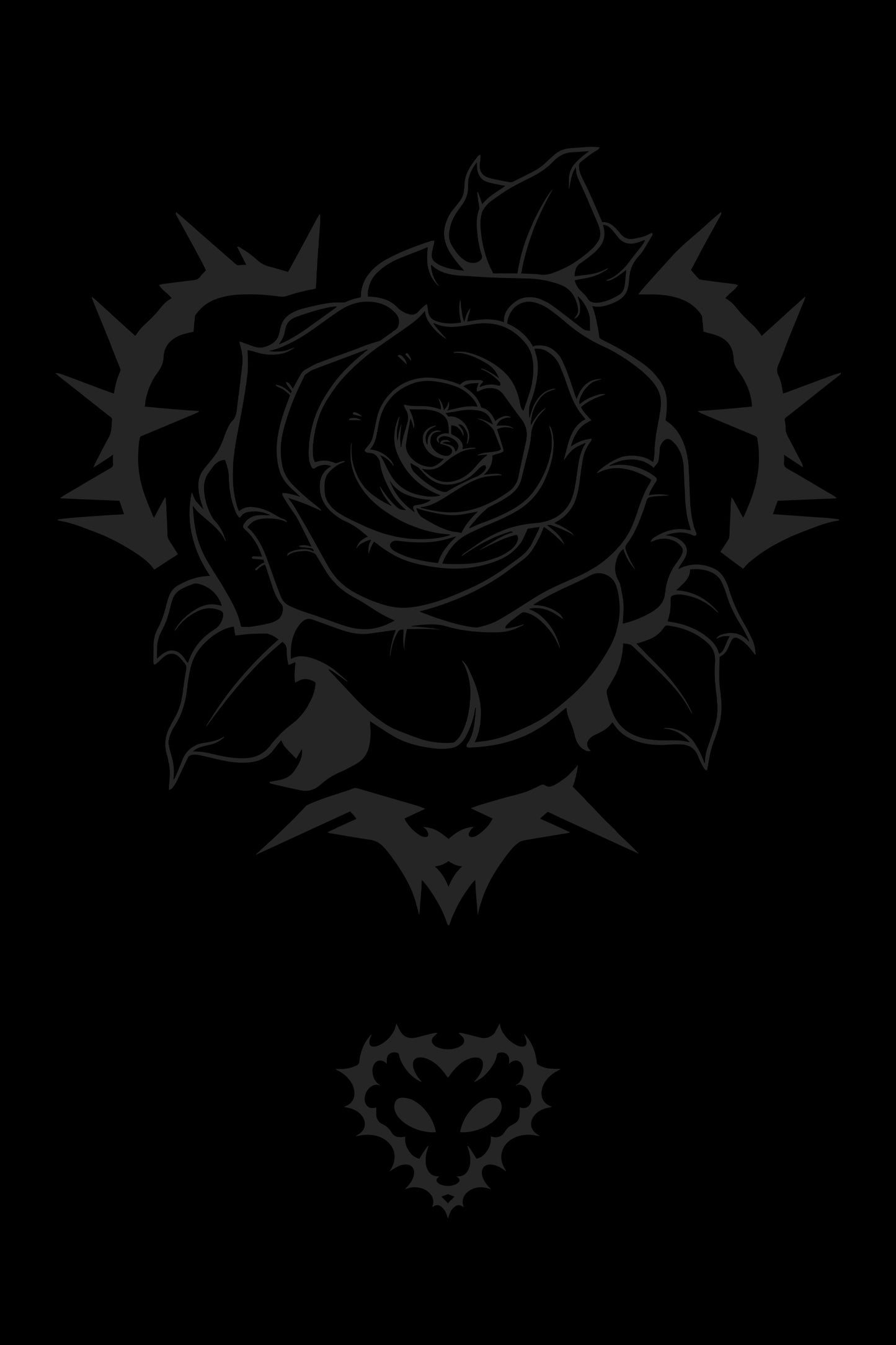 CROP TOP ROSE BLACK