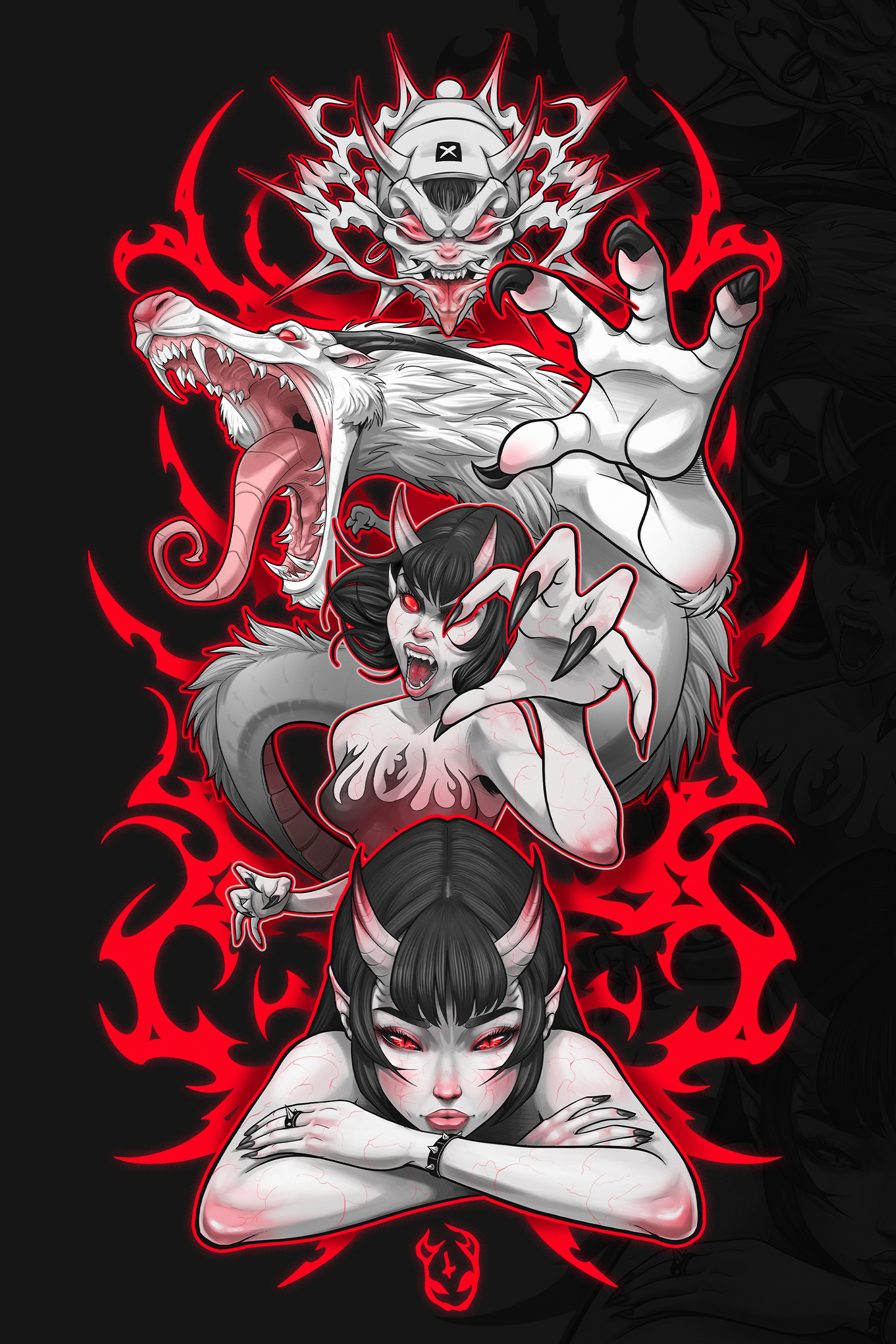 CREWNECK BLACK DEMON III
