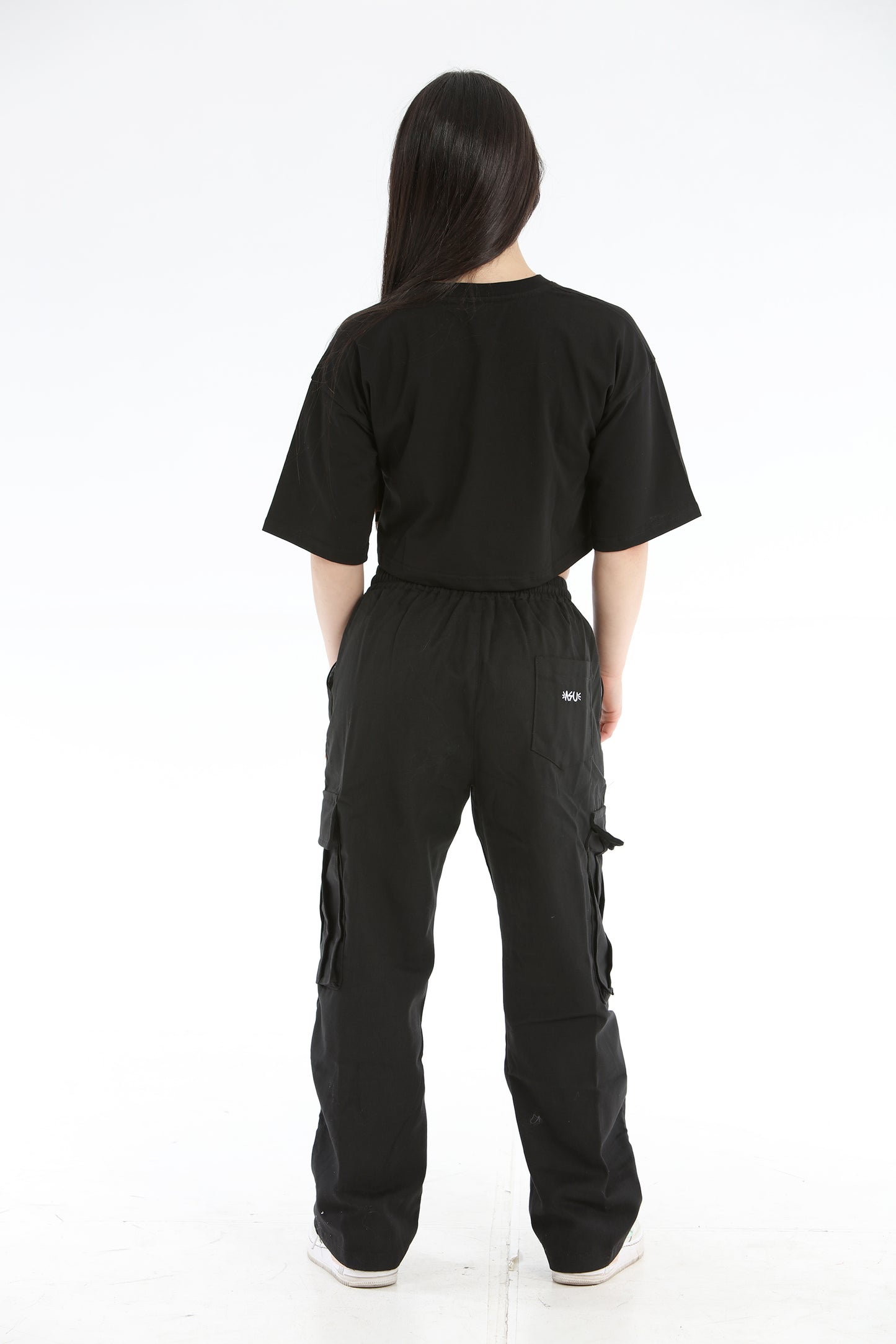 CROP TOP BASIC NERO