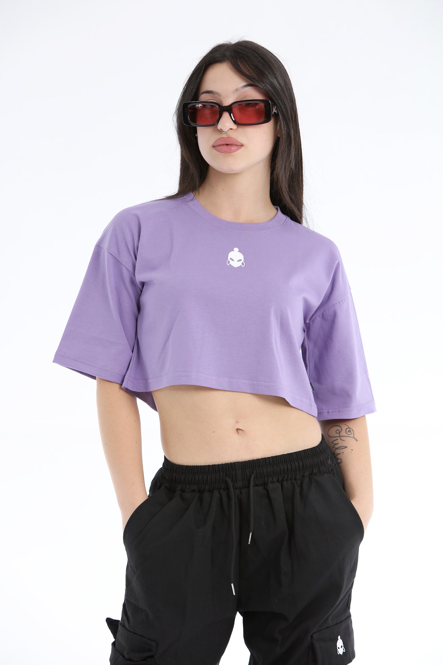 CROP TOP BASIC LILLA