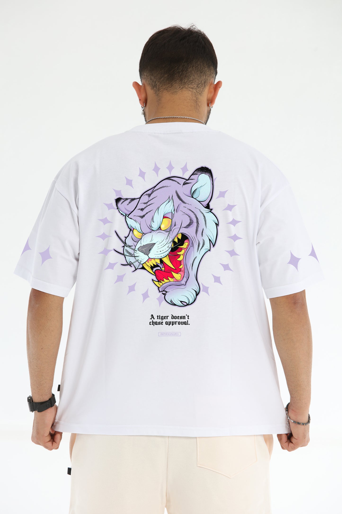 TIGER OVERSIZE WHITE T-SHIRT