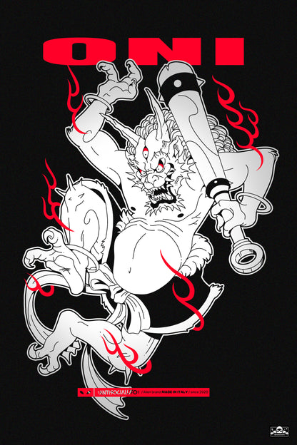 HOODIE ZIP ONI BLACK