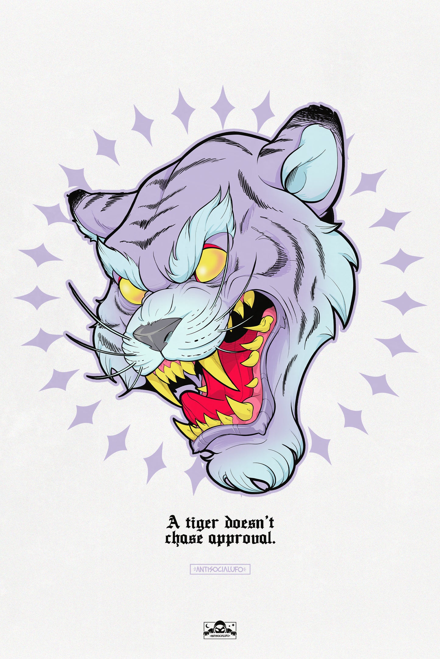 TIGER OVERSIZE WHITE T-SHIRT