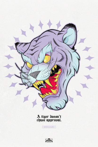 TIGER OVERSIZE WHITE T-SHIRT