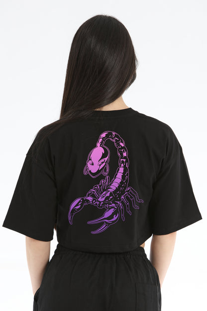 SCORPION CROP TOP NERO