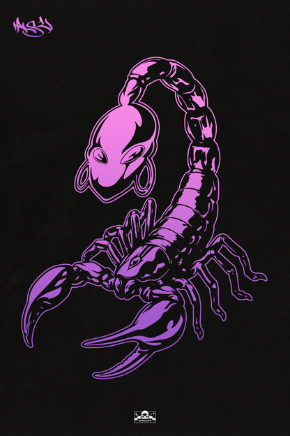 SCORPION CROP TOP NERO