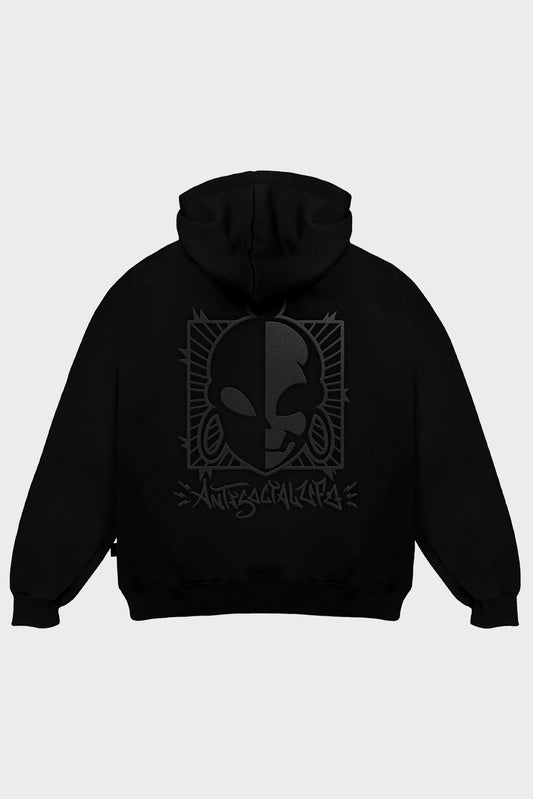 BLACK SKULL HOODIE