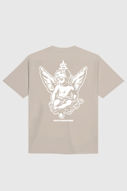 ANGEL STATUE OVERSIZE T-SHIRT BLACK