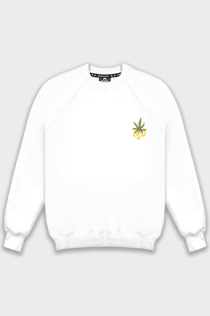 STONED DRAGON WHITE CREWNECK