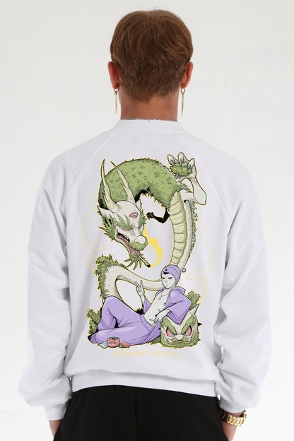 STONED DRAGON WHITE CREWNECK