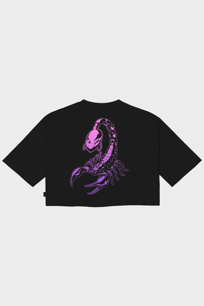 SCORPION CROP TOP NERO