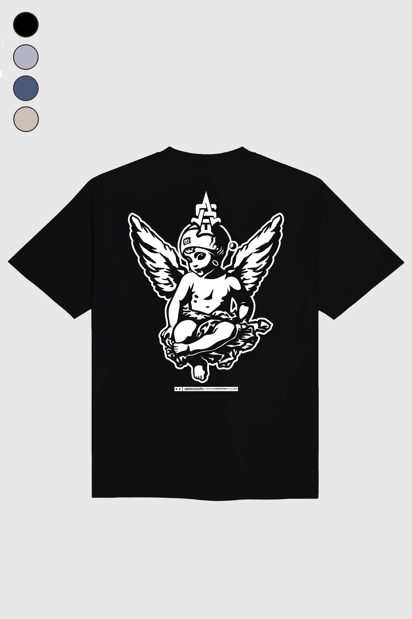 ANGEL STATUE OVERSIZE T-SHIRT BLACK
