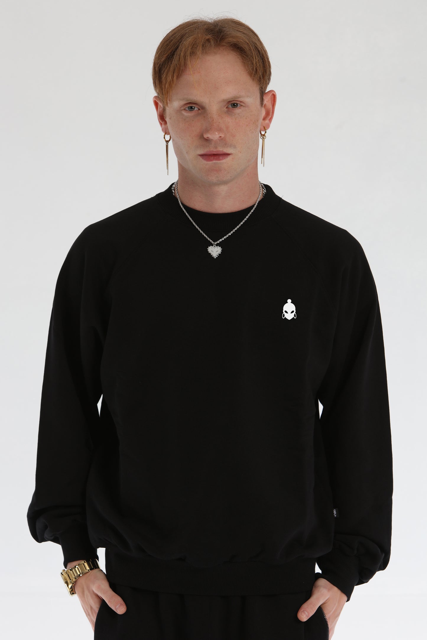 CLASSIC LOGO NERO CREWNECK