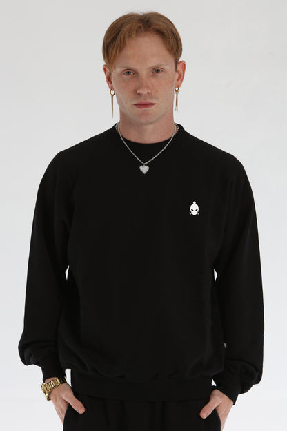 CLASSIC LOGO NERO CREWNECK