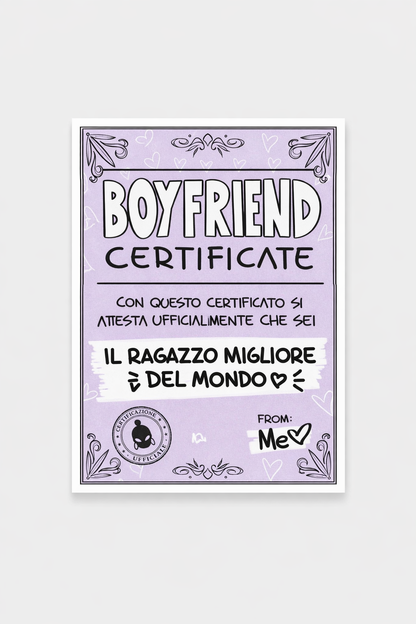 BOYFRIEND CERTIFICATE
