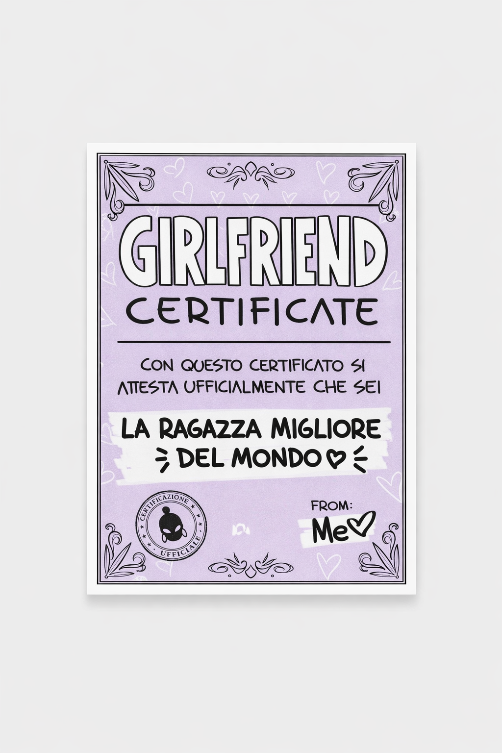 GIRLFRIEND CERTIFICATE
