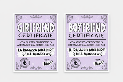 GIRLFRIEND CERTIFICATE