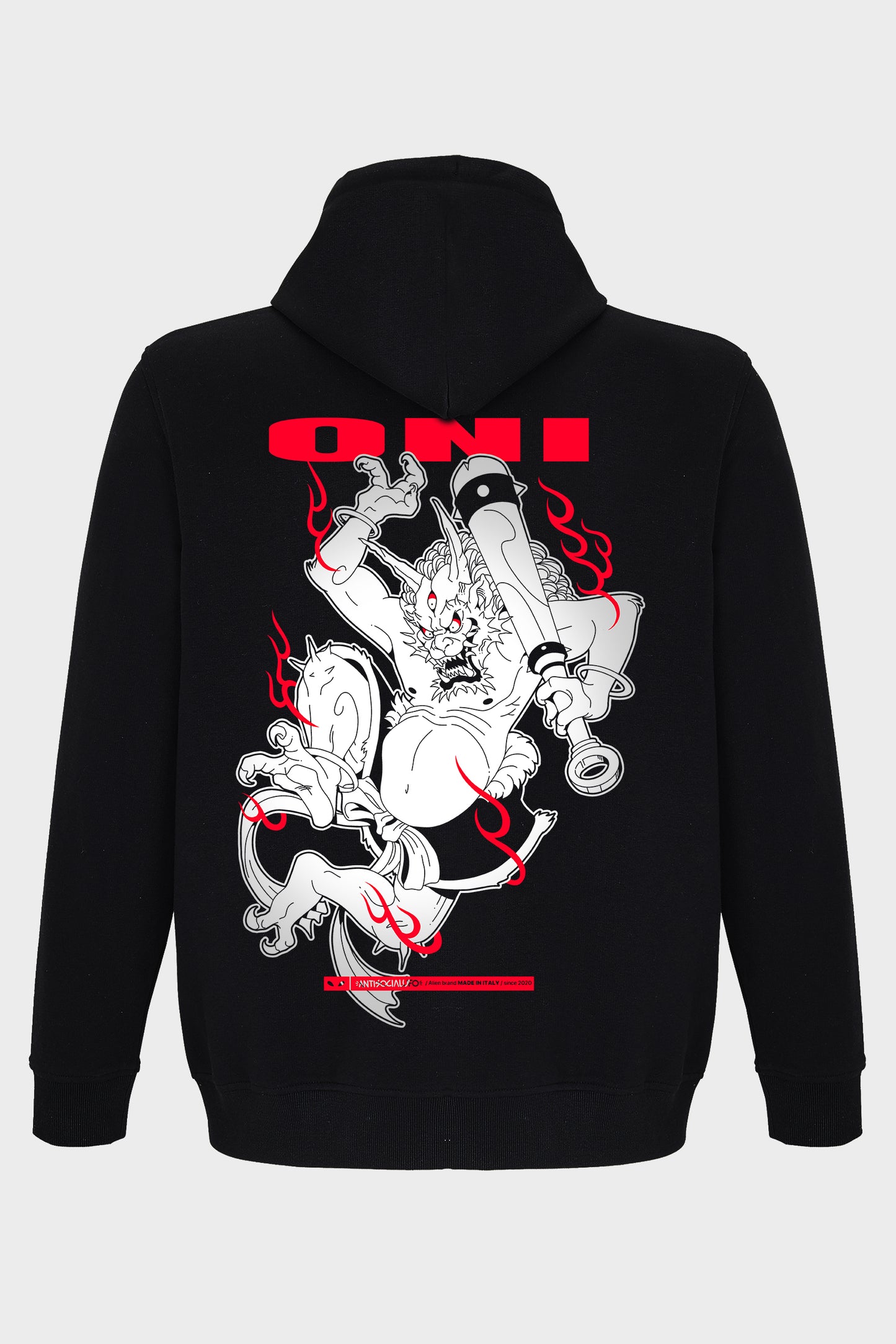 HOODIE ZIP ONI BLACK