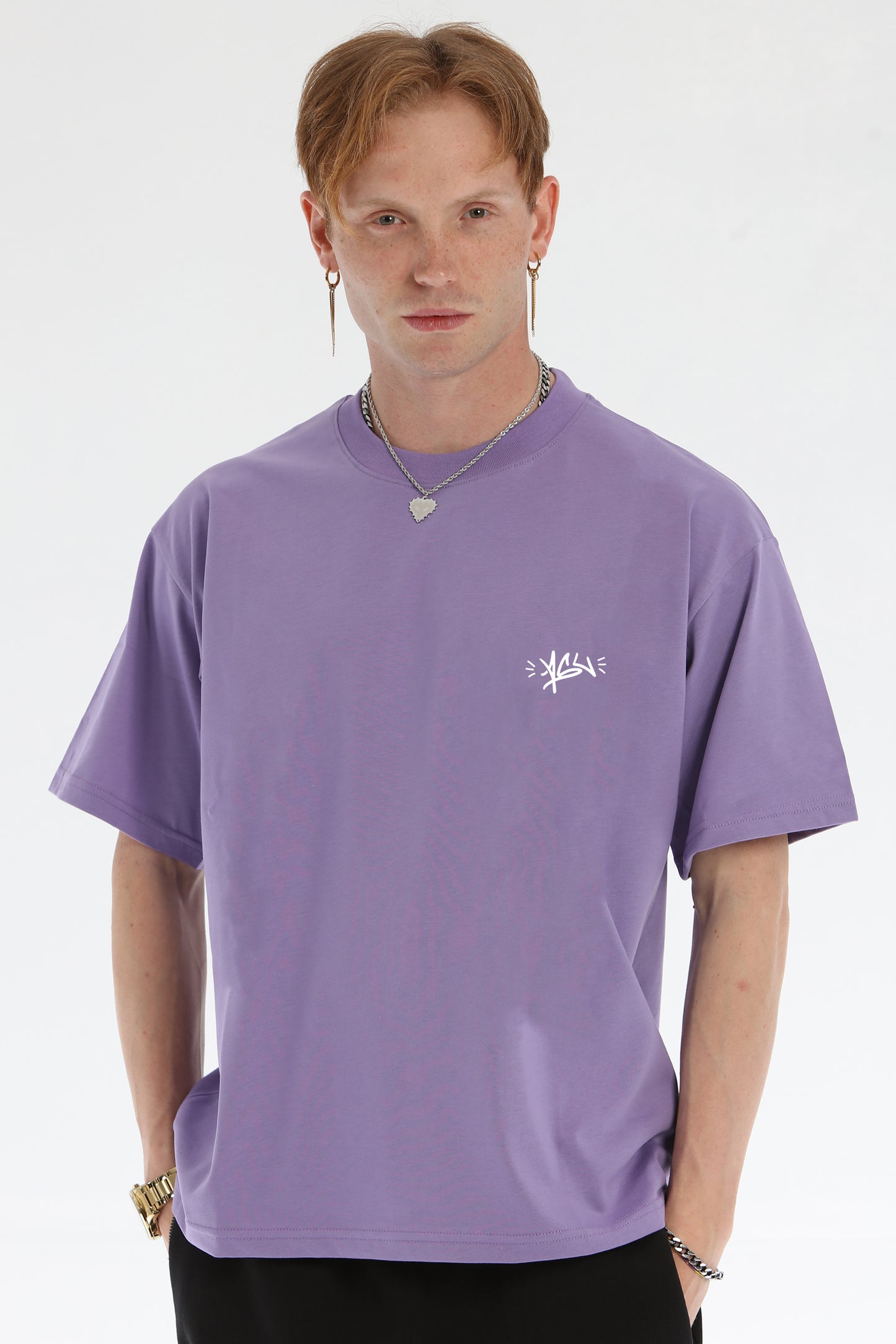 BALACLAVA OVERSIZE T-SHIRT LILAC
