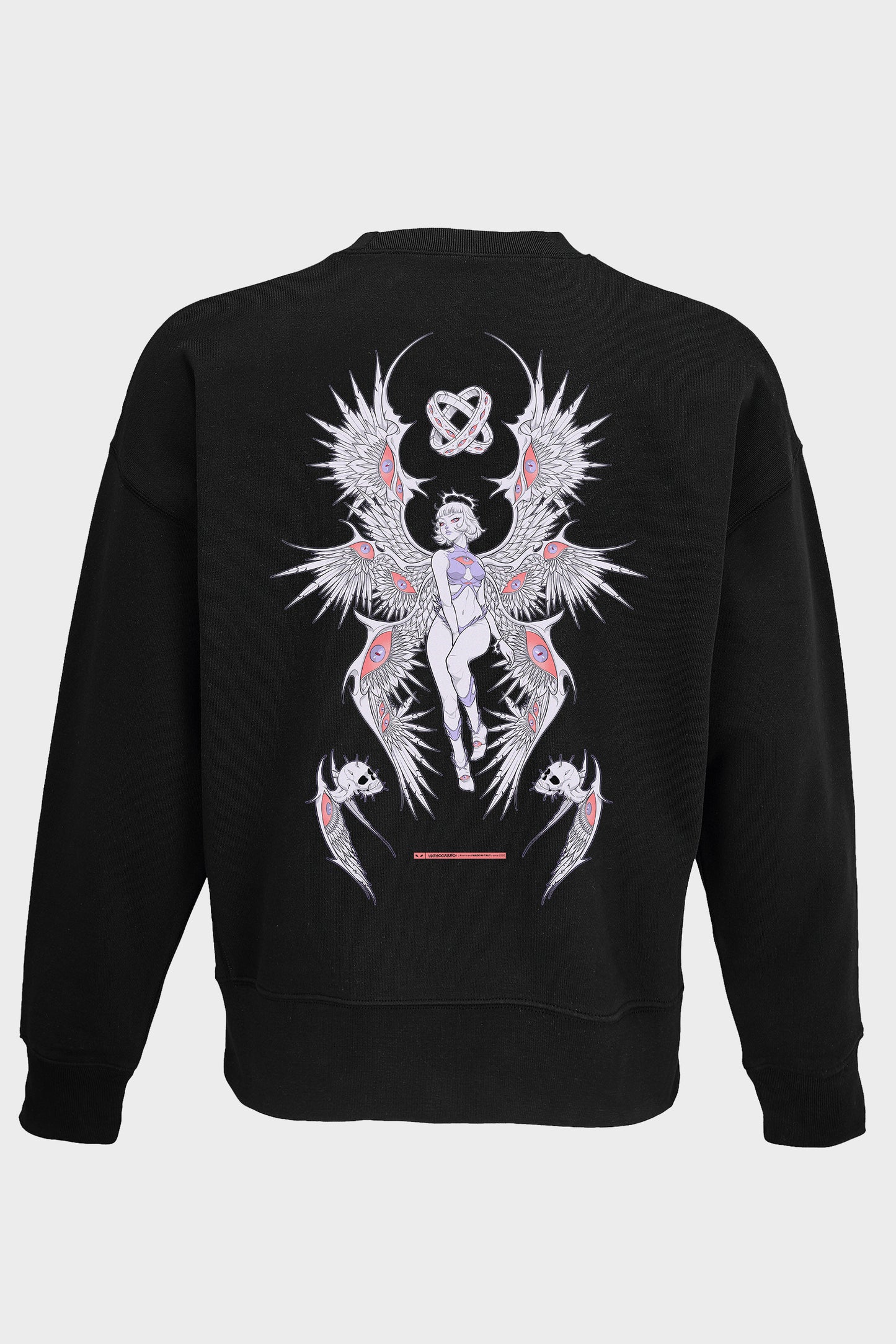 CREWNECK BLACK LILY ANGEL