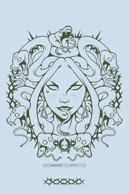 MEDUSA OVERSIZE CELESTE T-SHIRT