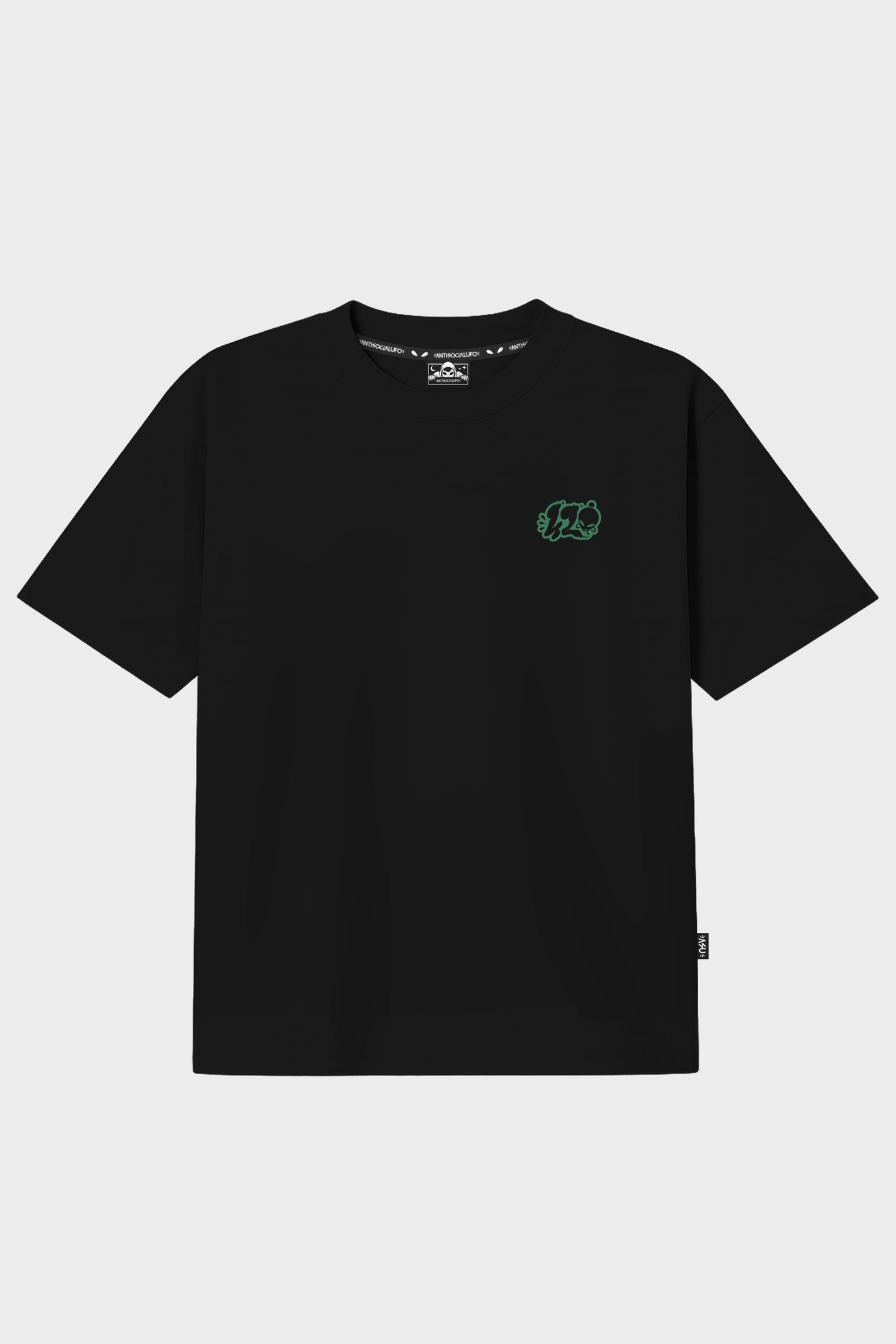 LEAF OVERSIZE BLACK T-SHIRT