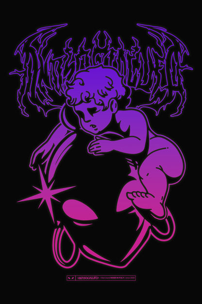 NAVONA GRADIENT OVERSIZE T-SHIRT BLACK