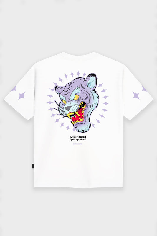 TIGER OVERSIZE WHITE T-SHIRT