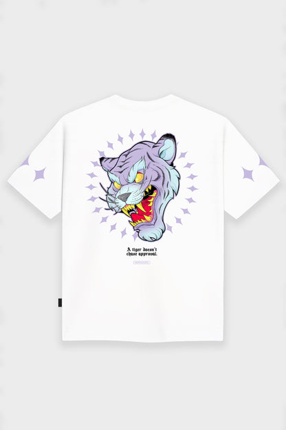 TIGER OVERSIZE WHITE T-SHIRT