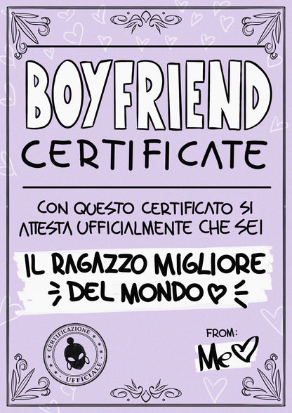 BOYFRIEND CERTIFICATE