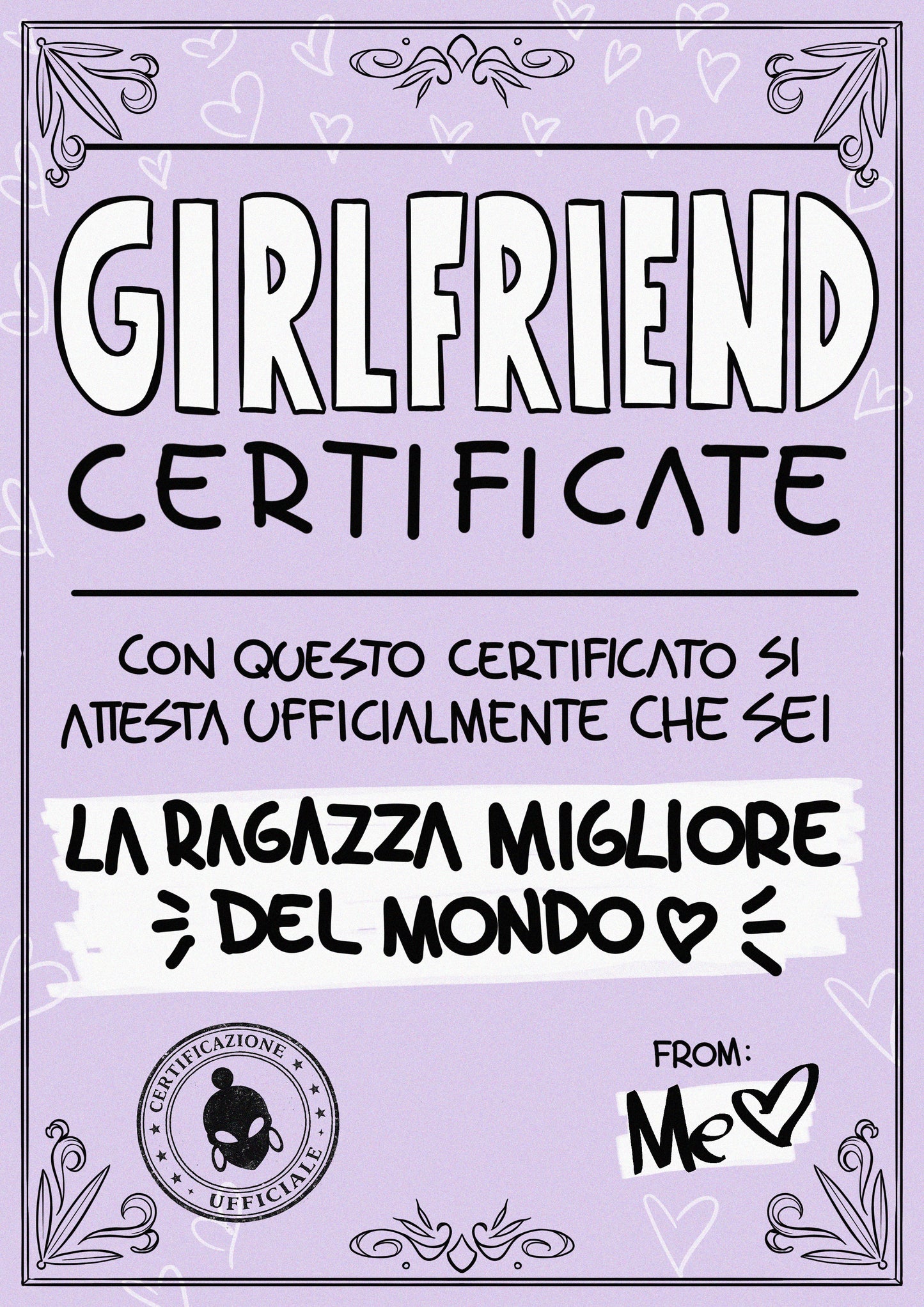 GIRLFRIEND CERTIFICATE