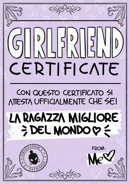 GIRLFRIEND CERTIFICATE