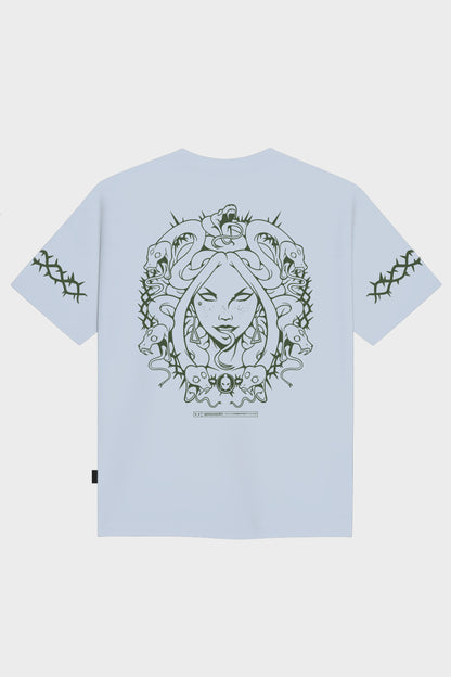 MEDUSA OVERSIZE CELESTE T-SHIRT