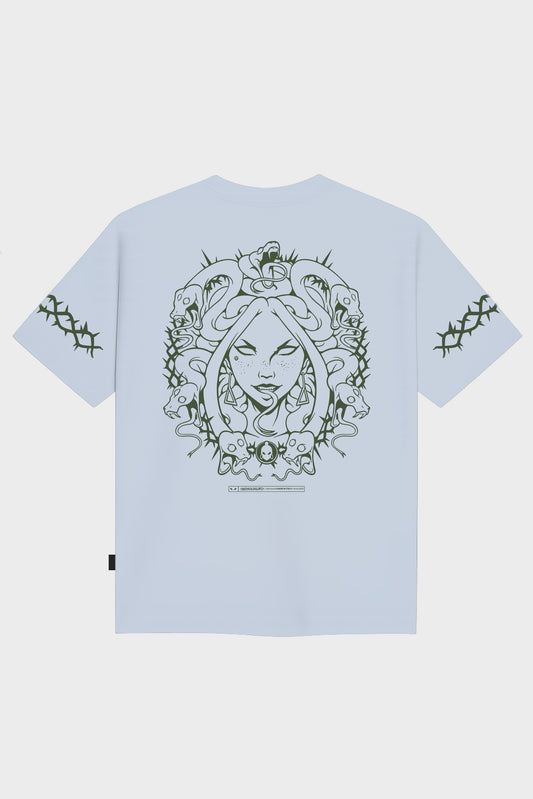 MEDUSA OVERSIZE CELESTE T-SHIRT