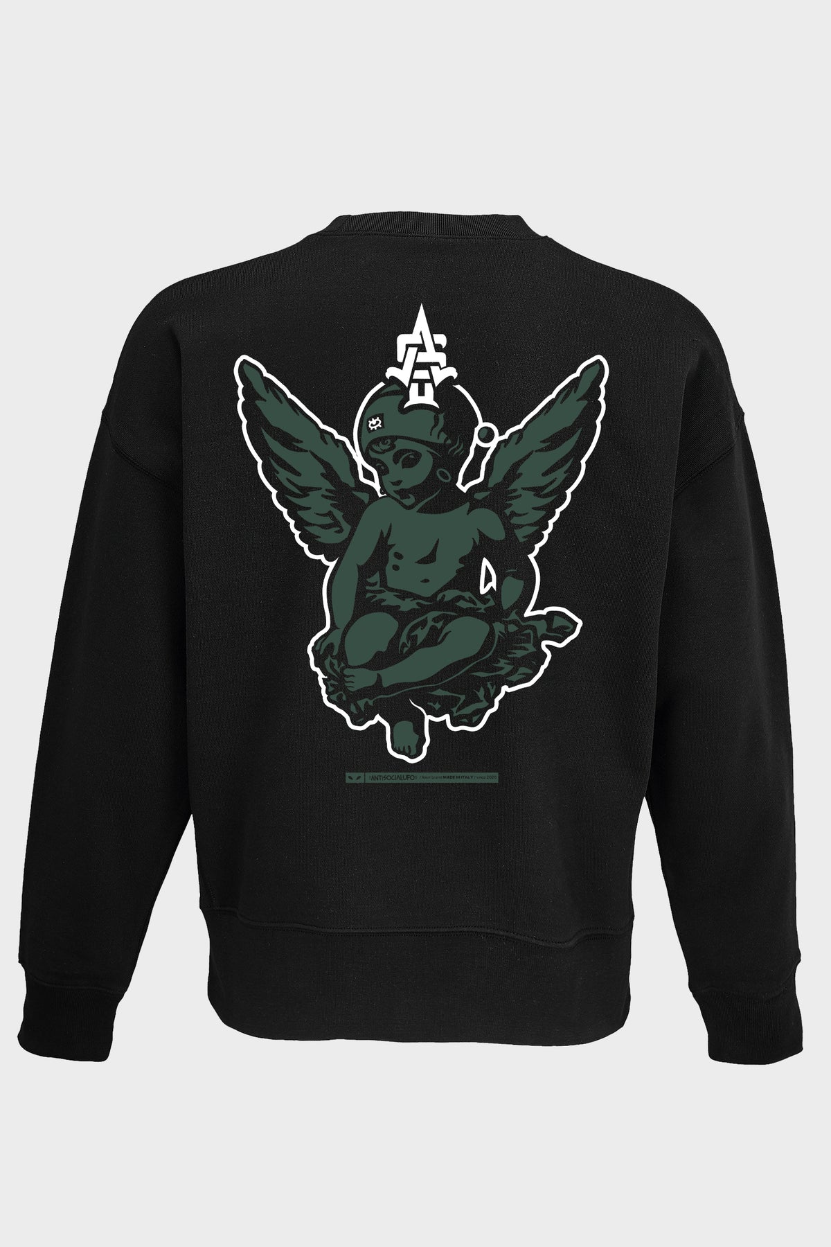 CREWNECK ANGEL STATUE GREEN