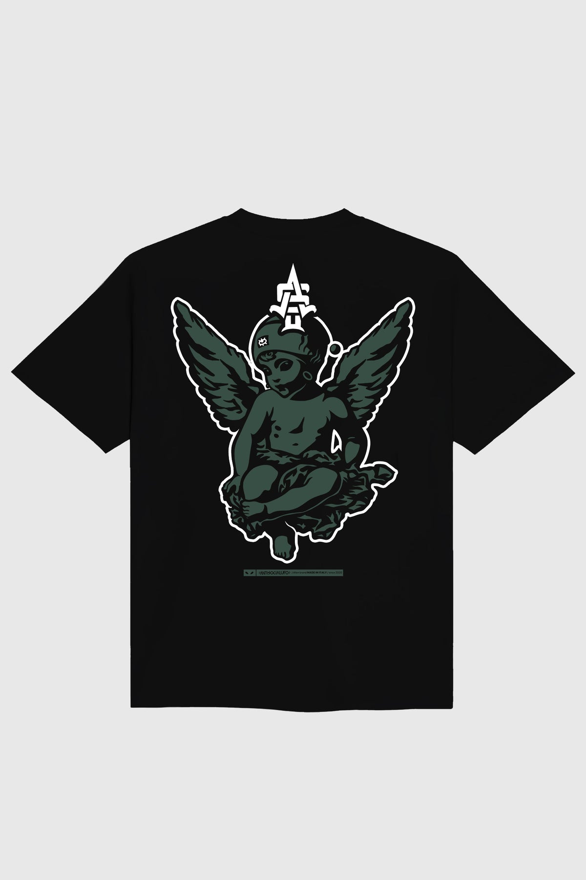 ANGEL STATUE GREEN OVERSIZE T-SHIRT