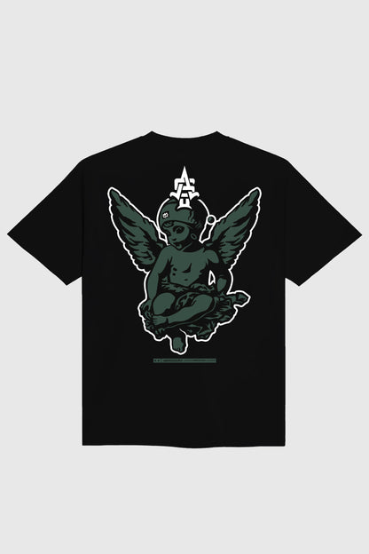 ANGEL STATUE GREEN OVERSIZE T-SHIRT
