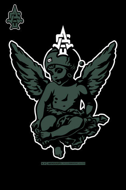 CREWNECK ANGEL STATUE GREEN