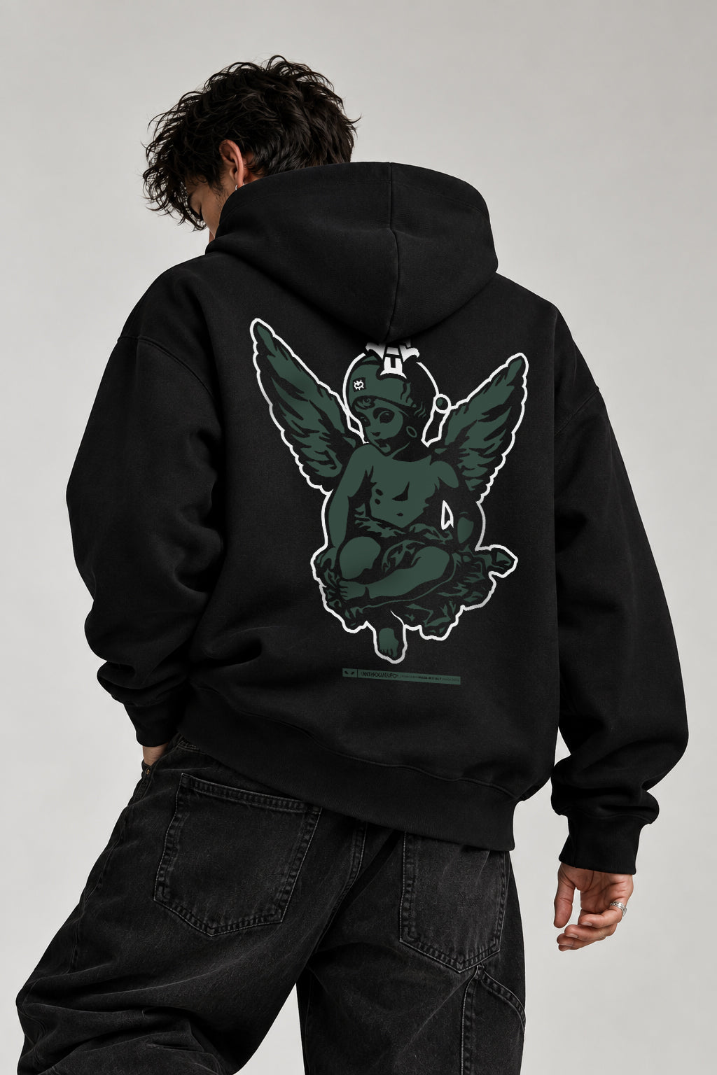 ANGEL STATUE GREEN NEW HOODIE